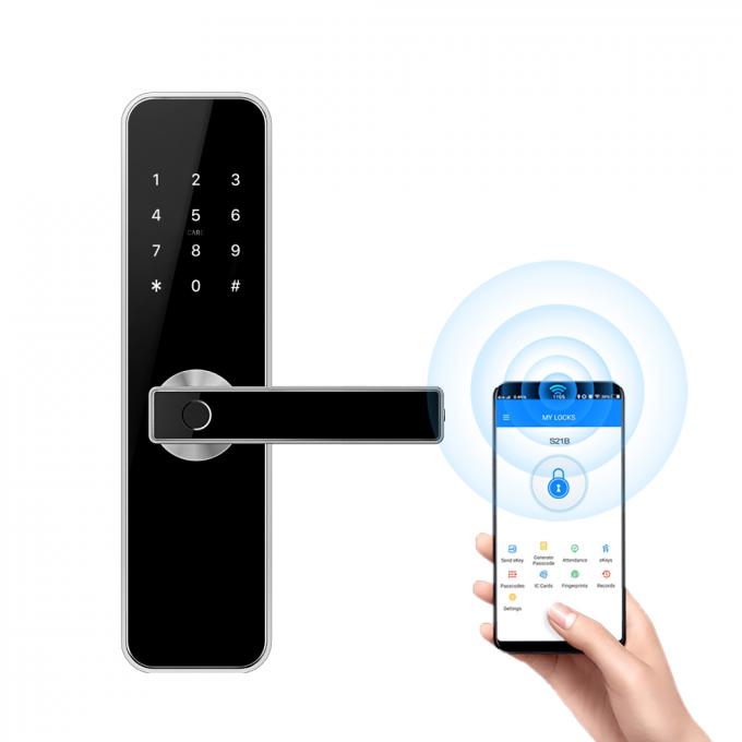 Fechamento esperto sem fio de Bluetooth TTLock APP Digital da impressão digital inteligente da segurança das fechaduras da porta da sala 0