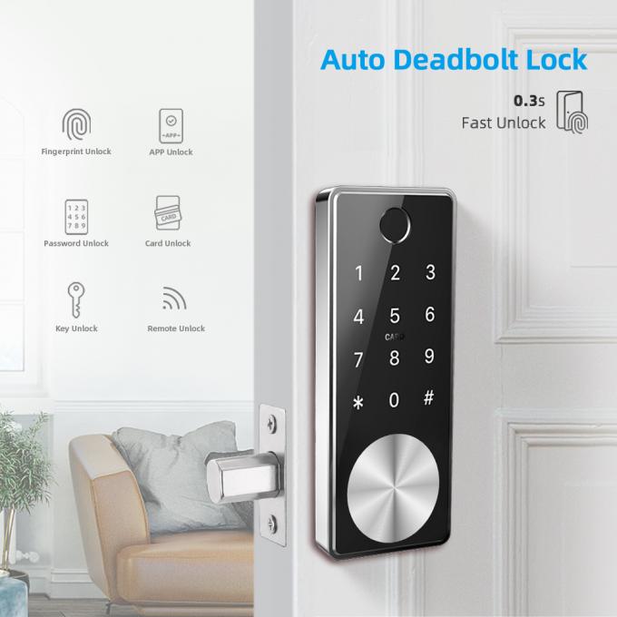 Impressão digital de controle remoto de Bluetooth Digital das fechaduras da porta eletrônicas espertas com Deadbolt automático 1
