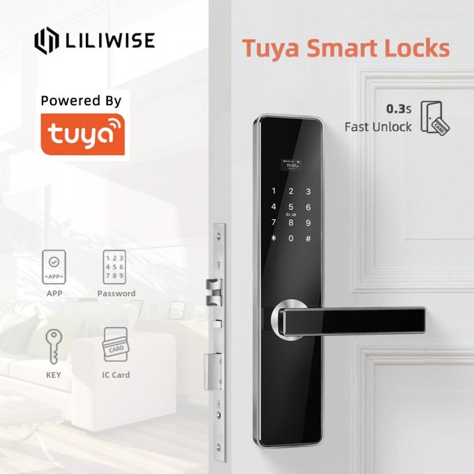 Fechamento eletrônico esperto da chave de cartão do código de fechadura da porta de Wifi Tuya 0