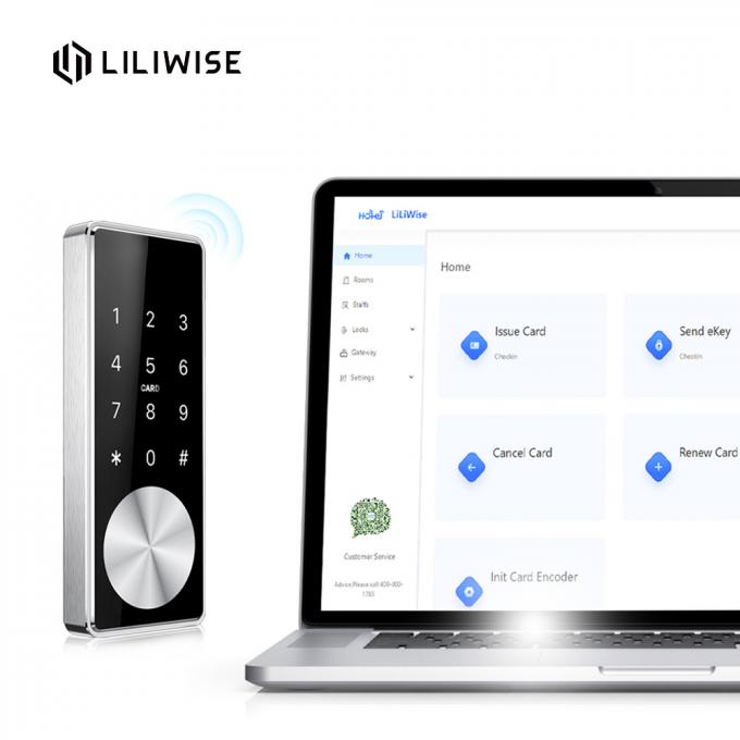 Cilindro Keyless eletrônico Digital Wifi esperto das fechaduras da porta automáticas do hotel 1