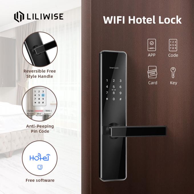 Cilindro Keyless eletrônico Digital Wifi esperto das fechaduras da porta automáticas do hotel 2