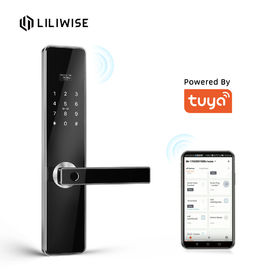 Controle Keyless de Tuya TTlock da fechadura da porta da impressão digital do fechamento inteligente da porta para as fechaduras da porta de madeira home