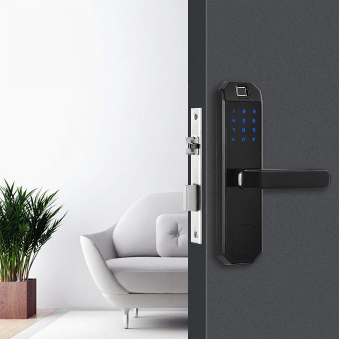 Fechadura da porta elétrica da impressão digital da rede wireless para o apartamento garantia de 2 anos 0