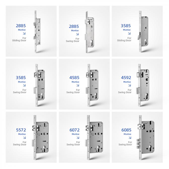 Tipo de cartão de aço inoxidável das fechaduras da porta eletrônicas RFID da impressão digital das fechaduras da porta do apartamento do Super Slim 3