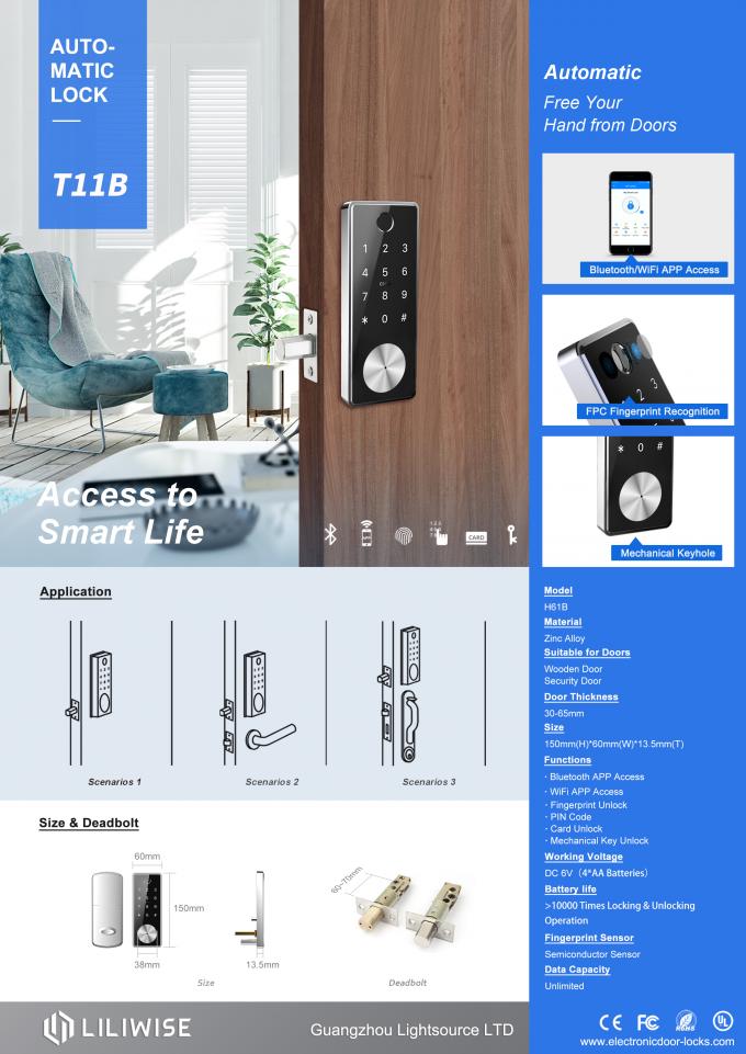 Fechadura da porta eletrônica de Bluetooth da impressão digital para Houesehold e anúncio publicitário 1