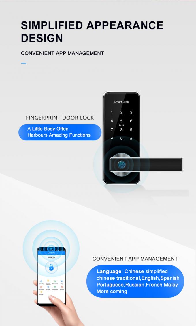 Da impressão digital remota esperta do controle do App de Wifi da fechadura da porta da mobília de China o cartão chave destrava 1
