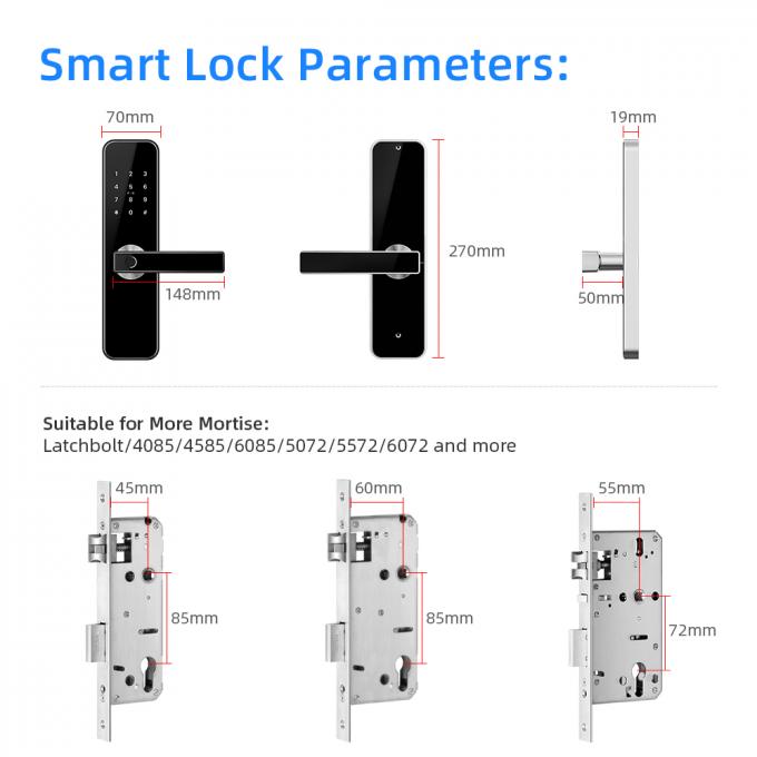 Anti ladrão das fechaduras da porta Keyless eletrônicas biométricas de Liliwise da impressão digital 1