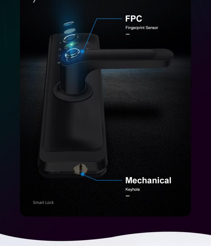 Porta de fechadura autom&aacute;tica biom&eacute;trica 3