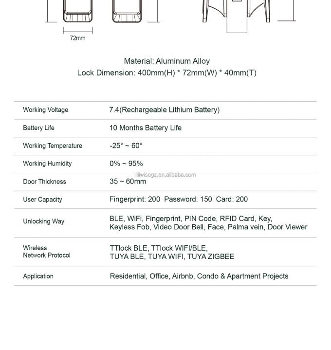Reconhecimento Facial 3D Wifi App Cerradura Inteligente chave Password Card Smart Door Lock Impress&atilde;o digital de dedos Fechadura de porta com c&acirc;mera 18