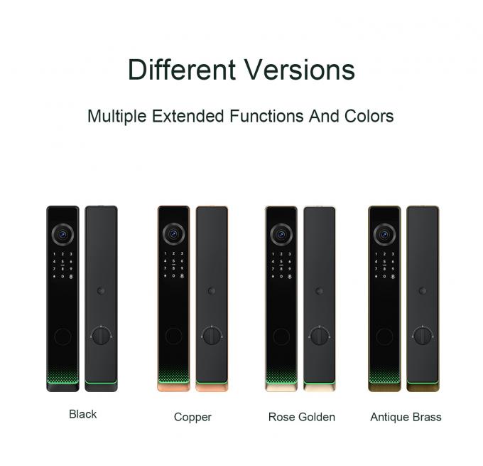 Liliwise Tuya Ttlock Cerraduras Electrices Wifi Impress&atilde;o digital c&acirc;mera Smart Door Lock com c&acirc;mera 4