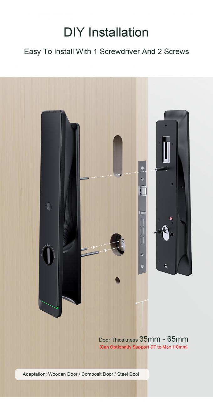 Liliwise Tuya Ttlock Cerraduras Electrices Wifi Impress&atilde;o digital c&acirc;mera Smart Door Lock com c&acirc;mera 10