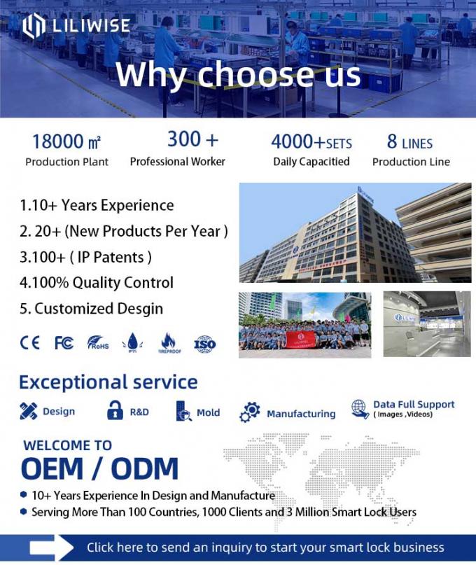 Liliwise fechaduras de porta eletr&ocirc;nica de entrada inteligente de luxo totalmente autom&aacute;tica Wifi Ble impress&atilde;o digital Tuya TTlock fechadura de porta inteligente com c&acirc;mera 0