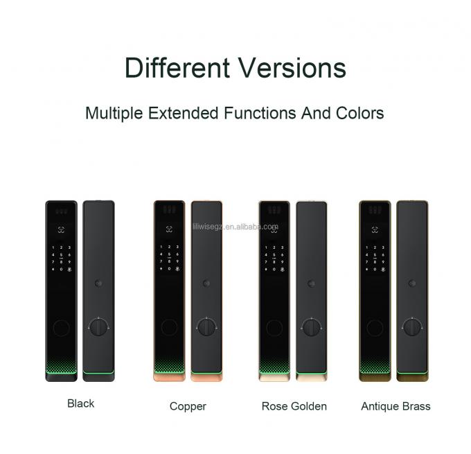 Liliwise Tuya Seguran&ccedil;a Dom&eacute;stica Fechadura de Portas Exteriores Digital Impress&atilde;o Digital Seguran&ccedil;a Imperme&aacute;vel Reconhecimento Facial Fechadura Inteligente 6