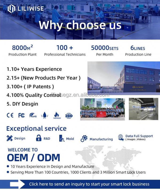 Liliwise Tuya APP &agrave; prova d'&aacute;gua WiFi BLE impress&atilde;o digital Smart Lock Slim Door Lock para perfil estreito Portas de alum&iacute;nio Portas de madeira 0