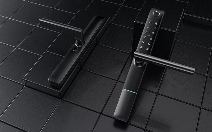 Liliwise Tuya APP &agrave; prova d'&aacute;gua WiFi BLE impress&atilde;o digital Smart Lock Slim Door Lock para perfil estreito Portas de alum&iacute;nio Portas de madeira 1