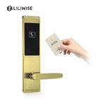 As fechaduras da porta pretas ligas de zinco do cartão chave do hotel com ANSI entalham um encaixe no tipo de cartão MF1