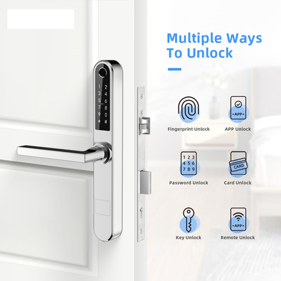 O fechamento esperto deslizante Ultrathin Bluetooth FPC da porta do pátio toma as impressões digitais a chave mecânica