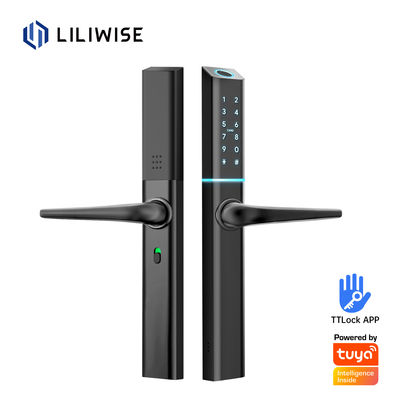 Liliwise Wifi Impermeável Eletrônico Fechadura de Entrada Sem Chave Fechadura de Porta de Alumínio Fechadura de Porta Inteligente Digital Ultra-esbelta