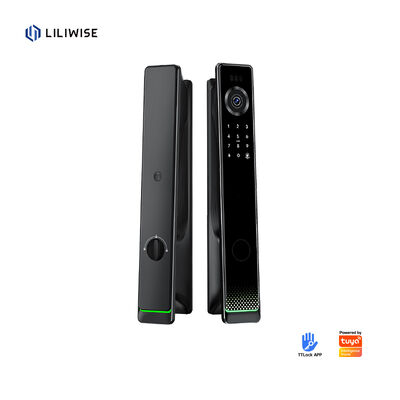 Liliwise Impermeável Impressão digital Smart Lock Ttlock Tuya Face Recognition Wifi 3D Smart Door Lock com câmera Wifi