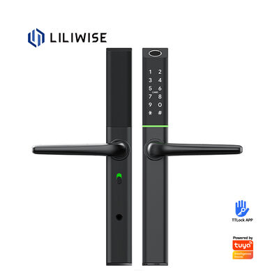 Liliwise Ultra-Slim Wifi Eletrônico Rfid Fechadura de Portas Estrito Alumínio Tuya Smart Lock Mortise Slim Smart Door Lock