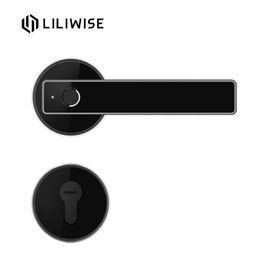 Fechadura da porta da impressão digital da residência/fechadura da porta eletrônica esperta separada de WiFi Bluetooth APP do cilindro