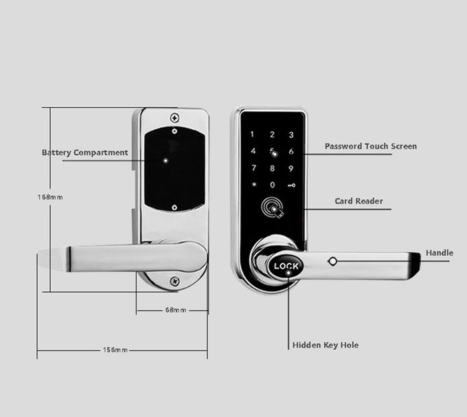 Fechadura da porta Keyless do teclado numérico, fechamento de Bluetooth Digital do App do cartão da senha para a casa 2
