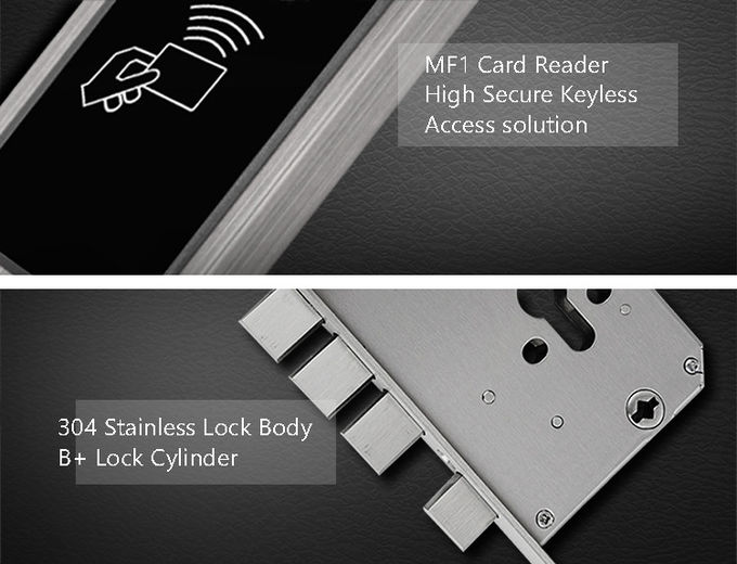 Do fechamento esperto do cartão chave do RFID período de vida da bateria longo de aço inoxidável para o apartamento 2