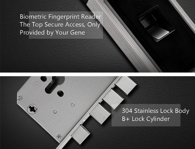 Sensor ótico moderno simples do cartão de aço inoxidável da fechadura da porta RFID da impressão digital 2