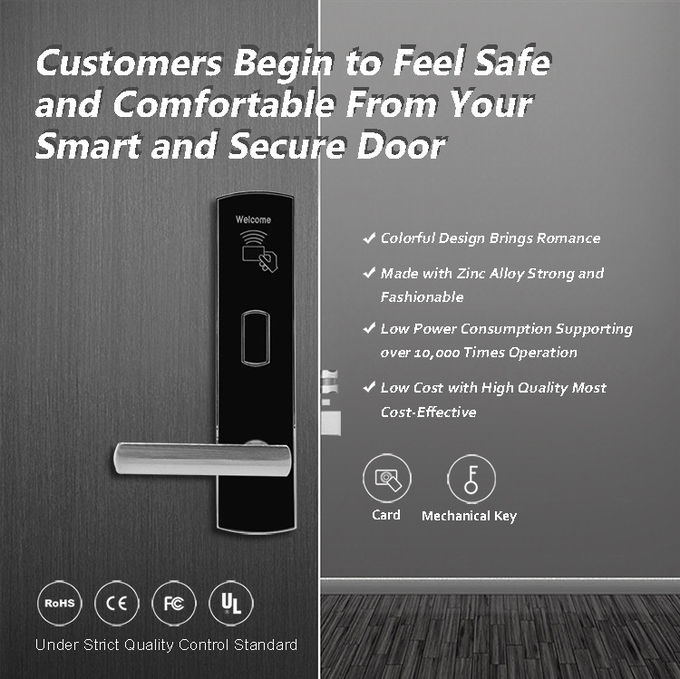 Cartão de NFC a outra segurança de controle remoto do hotel da fechadura da porta para o escritório do hotel 0